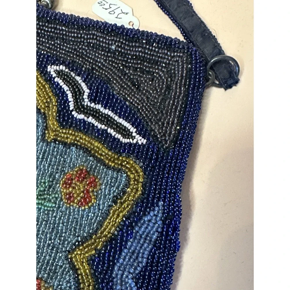 Late 1800's Art Nouveau Glass Beaded Purse Absolutely Gorgeous!
